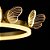 Plafon Palito Borboletas Ouro Fosco Led 68W 2700K - Imagem 3