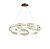 Pendente Lustre Led Teski Branco com Dourado 85 CM 40W 3000L - Imagem 1
