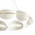 Pendente Lustre Led Teski Branco com Dourado 85 CM 40W 3000L - Imagem 2