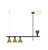 Pendente Madri Preto/Dourado 14X14X130C 4XE27 - Imagem 1