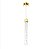Luminária Pendente Dourado Led Tricolor Bivolt  40cm - Imagem 1