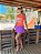 Saia shorts DRAPEADO | Pink BT (roxa) - Imagem 1