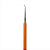 KIT Agulha Aço Inox emborrachada Laranja para Reflexo ou crochê Leon Barber (5 unidades) - Imagem 3