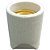 Soquete de ceramica E-27 com borne de 1 furo central. - Imagem 1