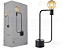 Luminária de mesa Aramis com entrada USB 40X21cm aço preto fosco. - Imagem 5
