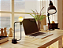 Luminária de mesa Aramis com entrada USB 40X21cm aço preto fosco. - Imagem 8