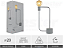 Luminária de mesa Aramis com entrada USB 40X21cm aço cinza. - Imagem 4