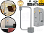 Luminária de mesa Aramis com entrada USB 40X21cm aço cinza. - Imagem 1