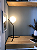 Luminária de mesa Pérola 48X28cm aço e vidro preto fosco. - Imagem 3