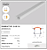 Perfil embutir para fita led 200X2,4X1,5cm alumínio branco fosco e policarbonato. - Imagem 2