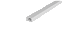 Perfil sobrepor para fita led 200X1,7X0,8cm alumínio branco fosco e policarbonato. - Imagem 1
