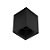 Plafon de sobrepor recuado quadrado facho direcionável dicróica MR16 máx. 15w bivolt 10X10X12,1cm alumínio preto. - Imagem 1
