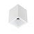 Plafon de sobrepor recuado quadrado facho direcionável dicróica MR16 máx. 15w bivolt 10X10X12,1cm alumínio branco. - Imagem 1