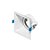 Plafon de embutir Square recuado quadrado AR70 Gu10 11,6X11,6X7cm alumínio branco. - Imagem 1