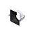 Plafon de embutir Square recuado quadrado AR111 16X16X7,9cm alumínio branco e preto. - Imagem 2