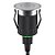 Balizador de Solo Chão LED Up Redondo Externo 3000K 1W IP67 24V Ø4,1x7,3cm Alumínio Preto e Inox. - Imagem 1