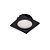 Plafon de embutir LED Móbili quadrado para movelaria MDF difuso 100° 3000K 2,5W bivolt 5,8x5,8x2,1cm ABS e policarbonato preto. - Imagem 1