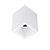 Plafon de sobrepor Square Out recuado quadrado facho direcionável mini dicróica 8x8x10cm alumínio branco. - Imagem 1