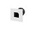 Plafon de embutir Narrow Olho de Moscou/Laser Quadrado 25° dicroica MR16 8x8x7,1cm metal e ABS branco e preto. - Imagem 1