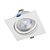 Plafon de embutir LED Easy recuado quadrado 30° 3000K 12W bivolt 14X14X7cm ABS branco. - Imagem 1