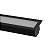 Perfil de embutir LED linear 2 metros lente preta IRC 93 2700K 37W 24V alumínio preto. - Imagem 3
