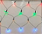Cortina rede De Natal 160 LEDS Luz Colorido e fio verde 8 Funções 6,00m com estrelas na ponta 127V. - Imagem 2
