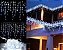 Cascata De Natal 200 LEDS branco frio 8 Funções tomada macho / fêmea 5,00m 127V. - Imagem 3