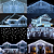 Cascata De Natal 400 LEDS Branco Frio Fixa fio Branco 10,0m tomada macho e fêmea 127V. - Imagem 1
