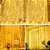 Cortina De Natal 300 LEDS Branco Quente 8 funções com controle remoto 3mx2m 220V. - Imagem 2