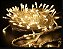 KIT 100 Pisca de Natal 50 Leds Branco Quente 8 Funções 5 Metros fio transparente bivolt. - Imagem 1