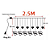 Cascata com 138 LEDs Branco quente com corações na ponta 8 funções tomada macho e fêmea 2,5 metros 127V. - Imagem 6