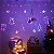 Cortina com 130 LEDs Colorido fio de Fada figuras natalinas PVC 2,5 metros bivolt. - Imagem 2