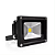 Refletor Holofote LED COB preto 10W 3000K IP66 bivolt. - Imagem 1