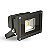 Refletor Holofote LED COB preto 10W 3000K IP66 bivolt. - Imagem 4