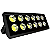 Refletor holofote LED Ultra COB preto 600w 3000K branco quente IP66. - Imagem 1