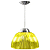 Luminária prismática pendente 12 polegadas luxo amarelo injetado. - Imagem 1