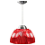 Luminária prismática pendente 12 polegadas luxo vermelho injetado. - Imagem 1
