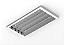 Luminária de sobrepor alto rendimento para 4 lâmpadas 18/20W 120cm. - Imagem 1