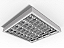 Luminária de sobrepor alto rendimento com aletas planas brancas para 4 lâmpadas 9/10W 60cm. - Imagem 1