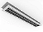 Luminária de embutir alto rendimento fechada com difusor transparente para 2 lâmpadas 18/20W 120cm. - Imagem 1