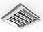 Luminária de embutir alto rendimento para 4 lâmpadas T5 28/54W 120cm. - Imagem 1