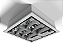 Luminária decorativa de embutir 28.8cm X 44cm com aletas planas brancas para 4 lâmpadas E27. - Imagem 1