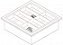 Luminária embutir 28.8cm X 28.8cm alto rendimento com aletas parabólicas duplas para 2 lâmpadas E27. - Imagem 2