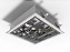 Luminária embutir alto rendimento 28.8cm X 28.8cm com aletas parabólicas duplas para 2 lâmpadas E27. - Imagem 1