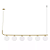 Pendente com 6 globos Moon 15x118x12cm Aluminio Dourado e Vidro. - Imagem 1