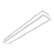 Perfil de Embutir Slim Linear Para Marcenaria 100x2,5x1,6cm Alumínio e Acrílico Branco. - Imagem 1