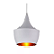 Pendente Rubi Ø23x36cm Alumínio Branco e Cobre. - Imagem 1