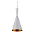 Pendente Esmeralda Cônico Ø19x40cm Alumínio Branco e Cobre. - Imagem 1