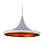 Pendente Ibiza Ø36x17cm Alumínio Branco e Cobre. - Imagem 1