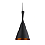Pendente Esmeralda Cônico Ø19x40cm Alumínio Preto e Cobre. - Imagem 1